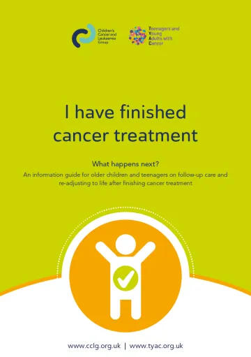 Front cover for booklet - I have finished cancer treatment