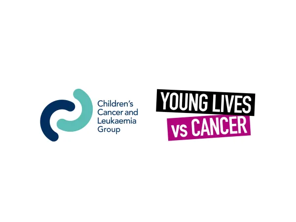 Logos of the Children's Cancer and Leukaemia Group and Young Lives vs Cancer displayed together.