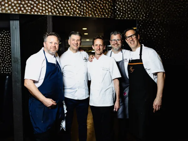 Chefs (L-R Chris Eden, Jeff Galvin, Dominic Teague,  Allan Pickett and Warren Geraghty)
