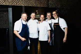 Chefs (L-R Chris Eden, Jeff Galvin, Dominic Teague,  Allan Pickett and Warren Geraghty)